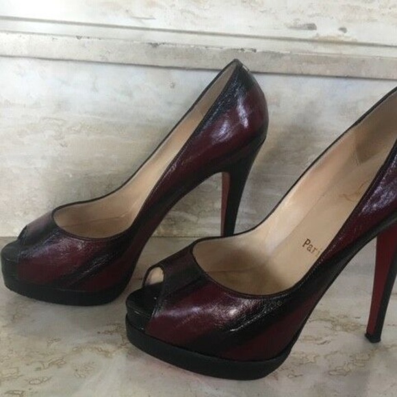 CHRISTIAN LOUBOUTIN PEEP TOE PUMP - Picture 2 of 4